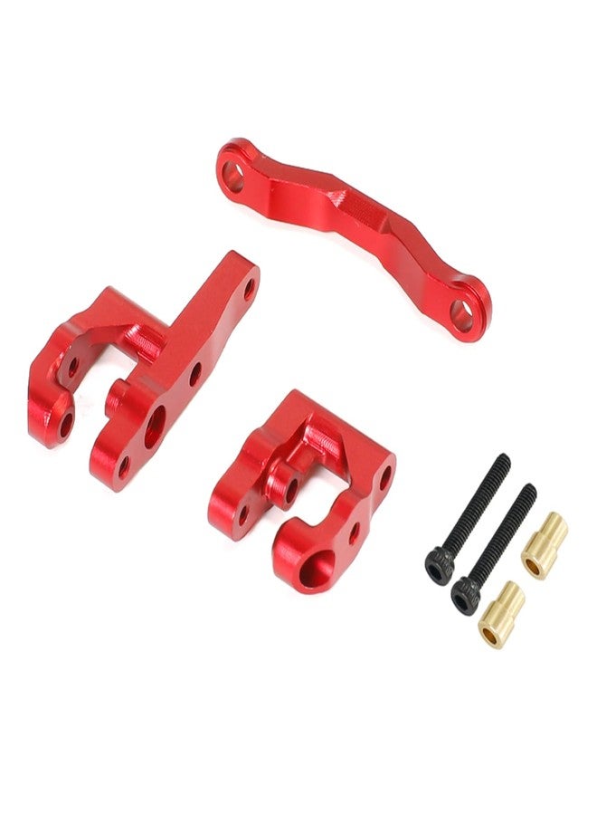 مجموعة توجيه من الألومنيوم XSYGO 7075 لسيارة Arrma 1/18 Granite Grom Mega RC قطع غيار للترقية (بديل ARA340202) (أحمر) - Image 4